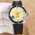 GR Factory Breitling 42MM in Diameter Sapphire Glass Mechanical Movement Yellow Watch